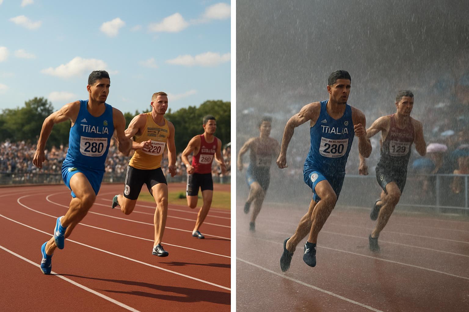 Jak warunki pogodowe wpływają na rezultaty w konkurencjach lekkoatletycznych?. Rekordy w cieniu pogody: kiedy wynik jest prawdziwy, a kiedy „pomógł wiatr” Jak warunki pogodowe wpływają na rezultaty w konkurencjach lekkoatletycznych?. Rekordy w cieniu pogody: kiedy wynik jest prawdziwy, a kiedy „pomógł wiatr”